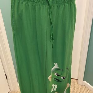 M&M’s World Ms. Green PJ pants